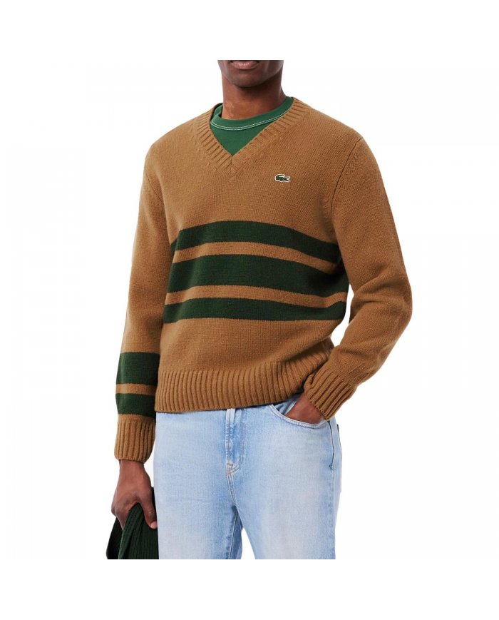 Maglia Scollo a V In Lana Uomo Lacoste AH5180