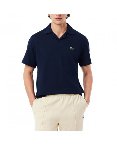 POLO IN COTONE-LINO UOMO LACOSTE