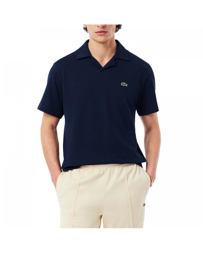 POLO IN COTONE-LINO UOMO LACOSTE