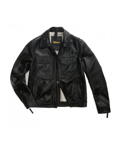 Giacca In Pelle Lucida Uomo Blauer Jones 26WBLUL01491007340