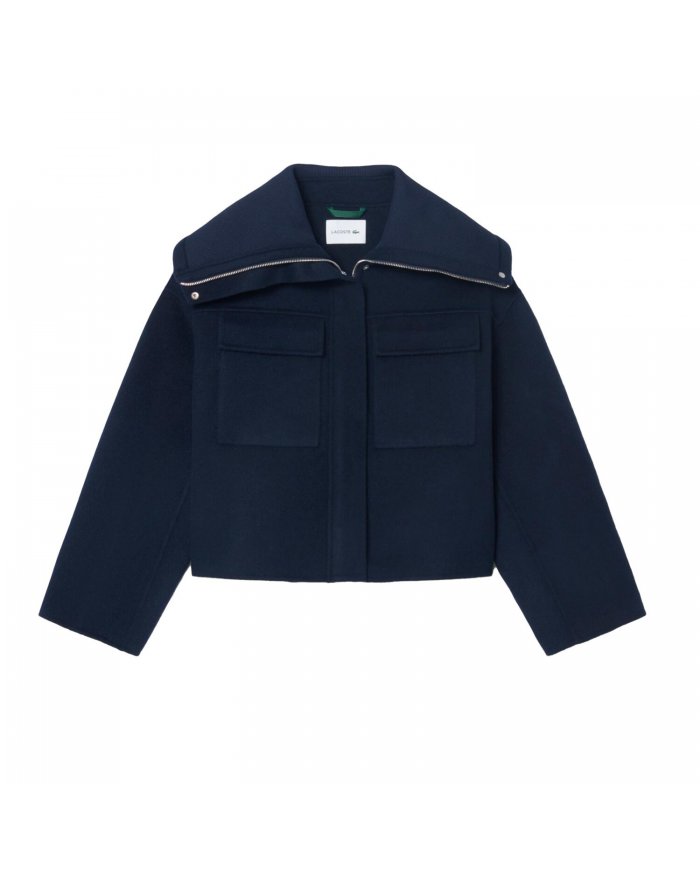 CAPPOTTO CROPPED IN LANA DONNA LACOSTE