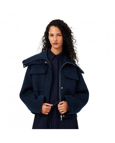 CAPPOTTO CROPPED IN LANA DONNA LACOSTE